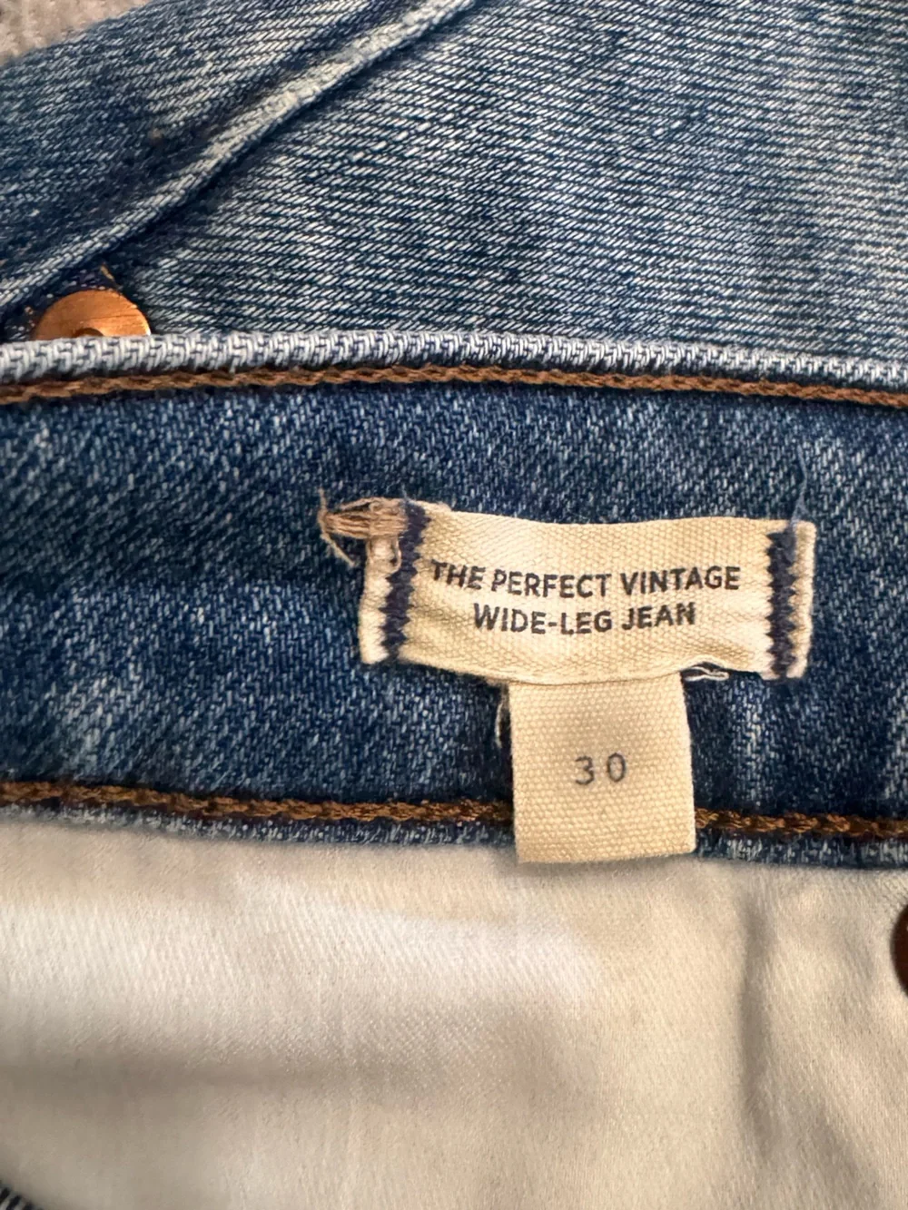 Madewell The Perfect Vintage Wide Leg Blue Jeans - Picture 3 of 3
